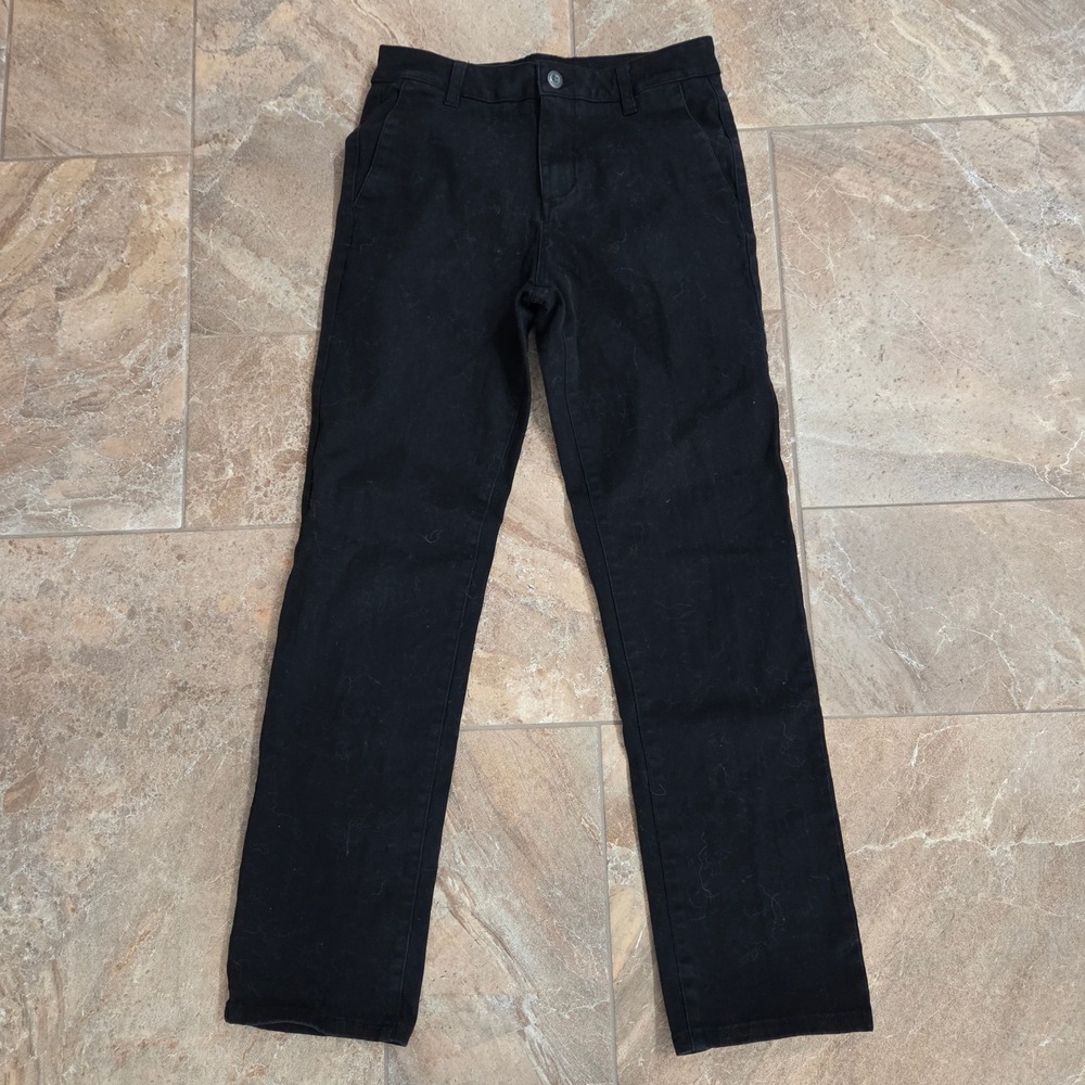RSQ Boys Size 20 Black Chino Pants Stretch Cotton Straight Leg Trousers Tillys